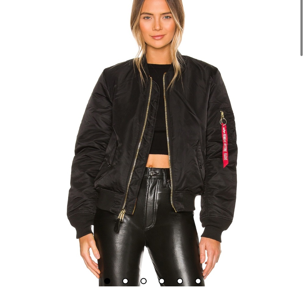Alpha Industries MA-1 Black Bomber Jacket (like new condition)